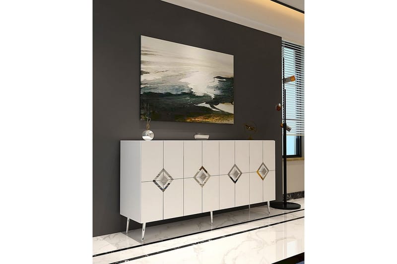 Cleryn Konsollbord 150 cm - Hvit/Sølv - Møbler - Bord - Avlastningsbord - Gangbord