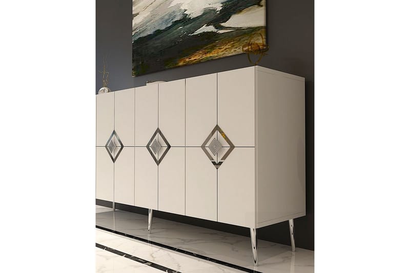 Cleryn Konsollbord 150 cm - Hvit/Sølv - Møbler - Bord - Avlastningsbord - Gangbord