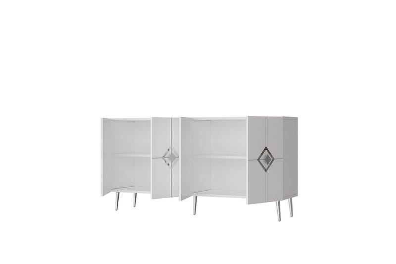 Cleryn Konsollbord 150 cm - Hvit/Sølv - Møbler - Bord - Avlastningsbord - Gangbord