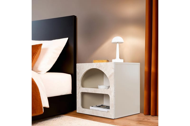 Dalim Nattbord 50 cm - Travertin/Sandstein - Møbler - Bord - Avlastningsbord - Sengebord & nattbord