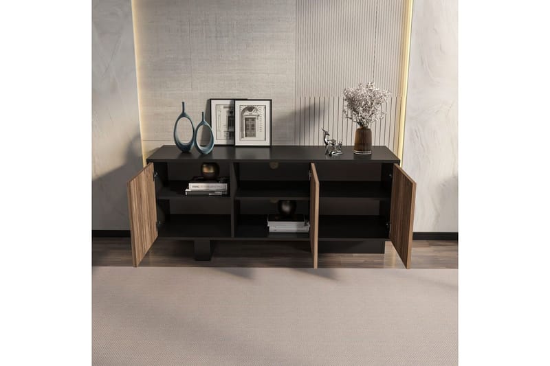 Dargaville Konsollbord 150 cm - Sort/Valnøtt - Oppbevaring - Oppbevaringsmøbler - Sideboard & skjenker