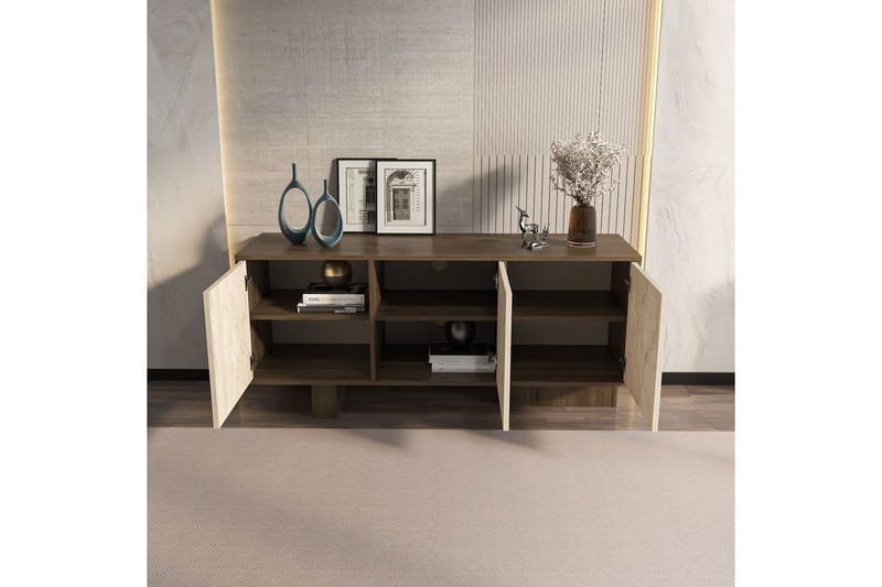 Dargaville Konsollbord 150 cm - Valnøtt/Travertin - Møbler - Bord - Avlastningsbord - Gangbord