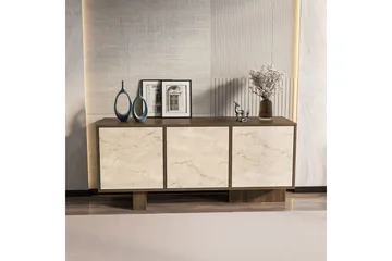 Dargaville Konsollbord 150 cm - Valnøtt/Travertin - Oppbevaring - Oppbevaringsmøbler - Sideboard & skjenker