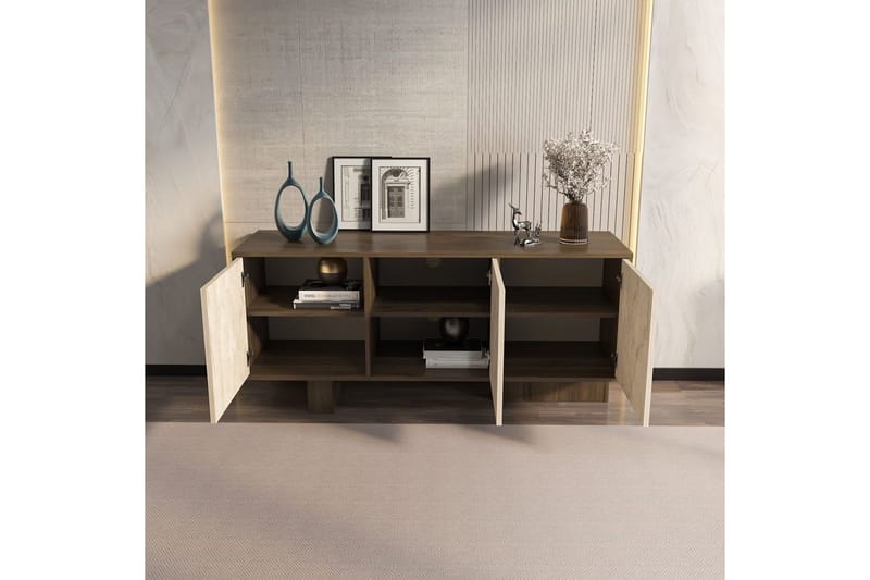 Dargaville Konsollbord 150 cm - Valnøtt/Travertin - Møbler - Bord - Avlastningsbord - Gangbord