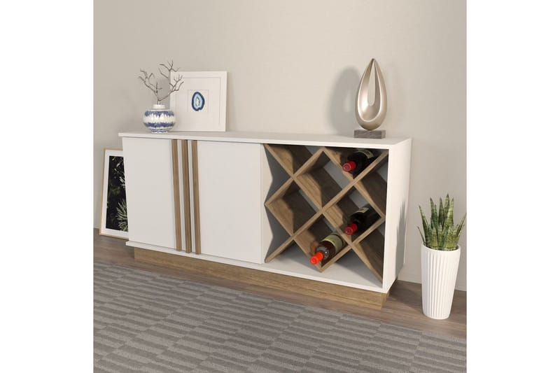 Dasina Konsollbord 148 cm - Hvit/Valnøtt - Oppbevaring - Oppbevaringsmøbler - Sideboard & skjenker