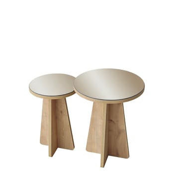 Dasina sidebord 2 deler 50 cm - Bronzie/Safir Eik - Møbler - Bord - Avlastningsbord - Settbord