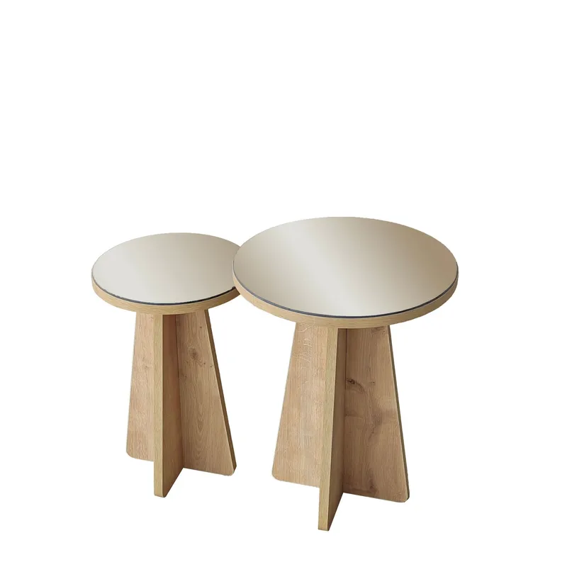 Dasina sidebord 2 deler 50 cm, Bronzie/Safir Eik