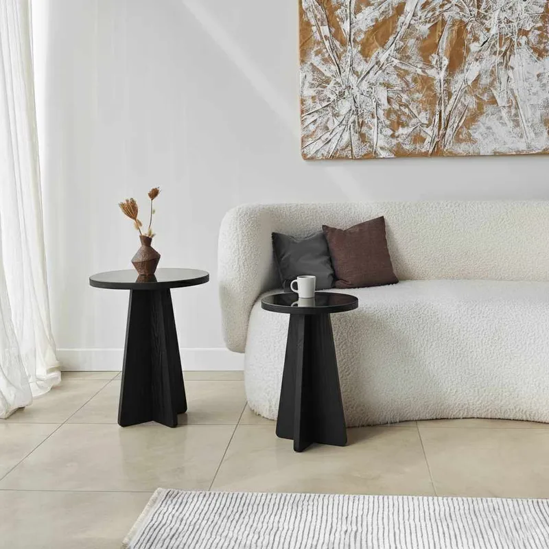 Dasina sidebord 2 deler 50 cm - Svart / Bronse - Møbler - Bord - Avlastningsbord - Settbord