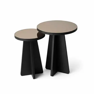 Dasina sidebord 2 deler 50 cm - Svart / Bronse - Møbler - Bord - Avlastningsbord - Settbord