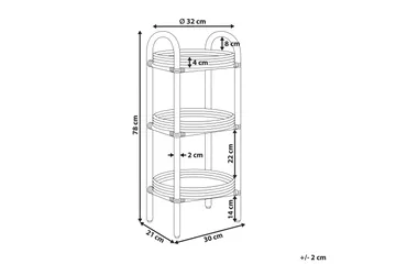 Dayleen Sidebord 32 cm - Natur - Møbler - Bord - Avlastningsbord - Lampebord & sidebord