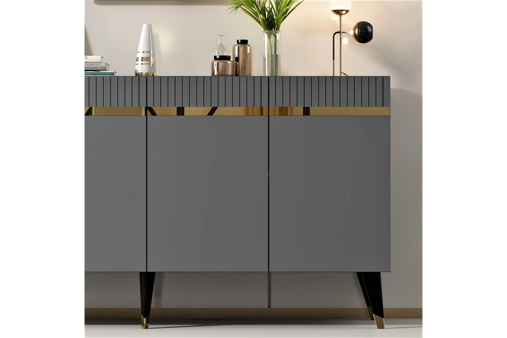 Defneia Konsollbord 150 cm - Antrasitt/Gull - Møbler - Bord - Avlastningsbord - Gangbord