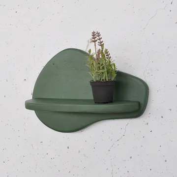 Dekorativ vegghylle i tre Hanah Home Magna Grønn 35 x 23 x 11 cm - Møbler - Bord - Avlastningsbord - Pidestall & søylebord