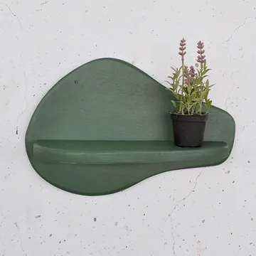 Dekorativ vegghylle i tre Hanah Home Magna Grønn 35 x 23 x 11 cm - Møbler - Bord - Avlastningsbord - Pidestall & søylebord