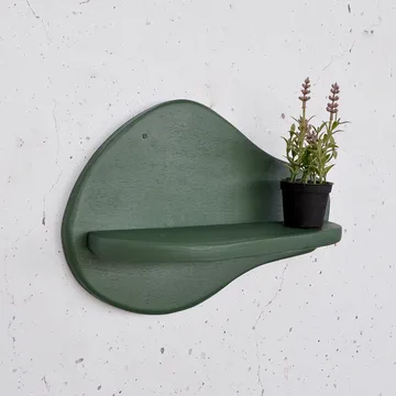 Dekorativ vegghylle i tre Hanah Home Magna Grønn 35 x 23 x 11 cm - Møbler - Bord - Avlastningsbord - Pidestall & søylebord