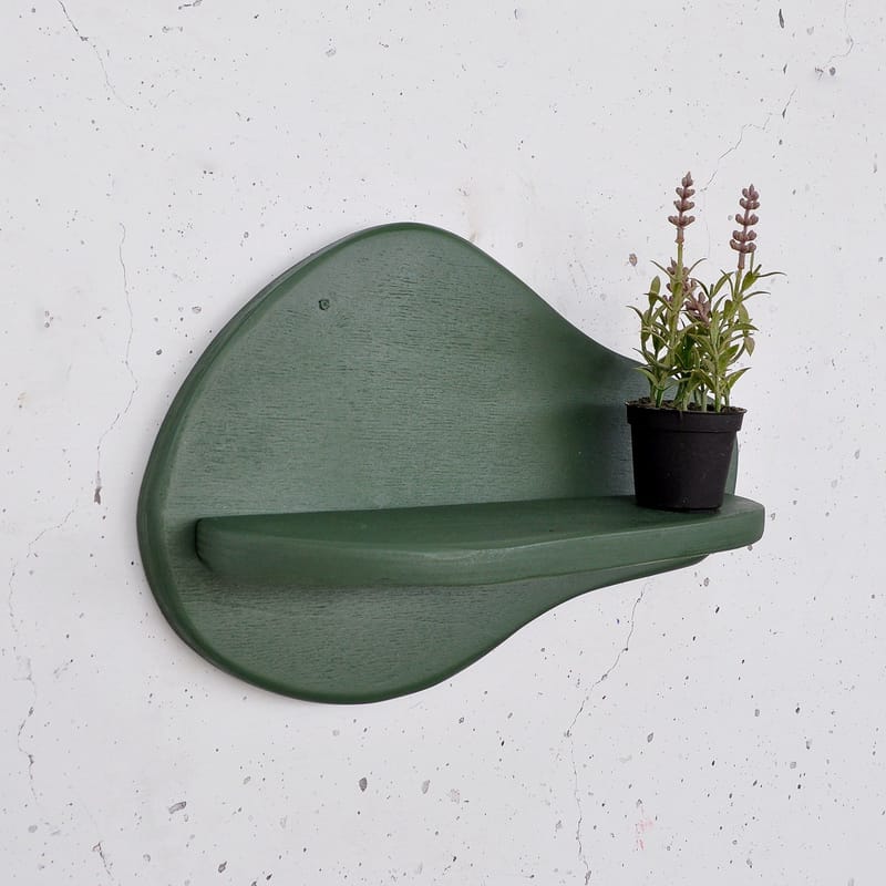 Dekorativ vegghylle i tre Hanah Home Magna Grønn 35 x 23 x 11 cm - Møbler - Bord - Avlastningsbord - Pidestall & søylebord