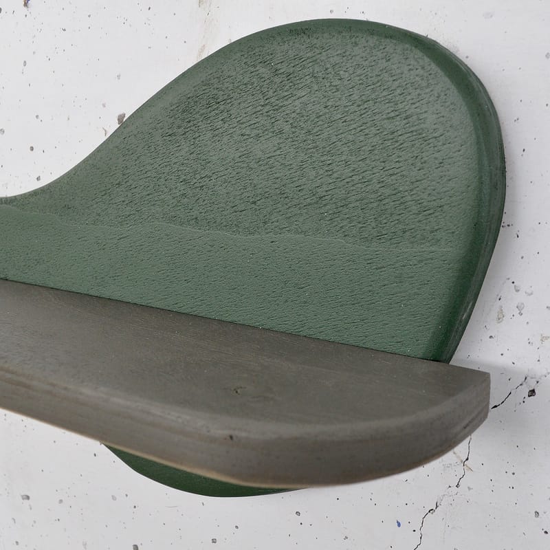 Dekorativ vegghylle i tre Hanah Home Magna Grønn / grå 35 x 20 x 11 cm - Møbler - Bord - Avlastningsbord - Pidestall & søylebord