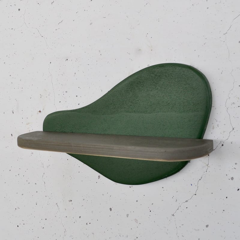 Dekorativ vegghylle i tre Hanah Home Magna Grønn / grå 35 x 20 x 11 cm - Møbler - Bord - Avlastningsbord - Pidestall & søylebord