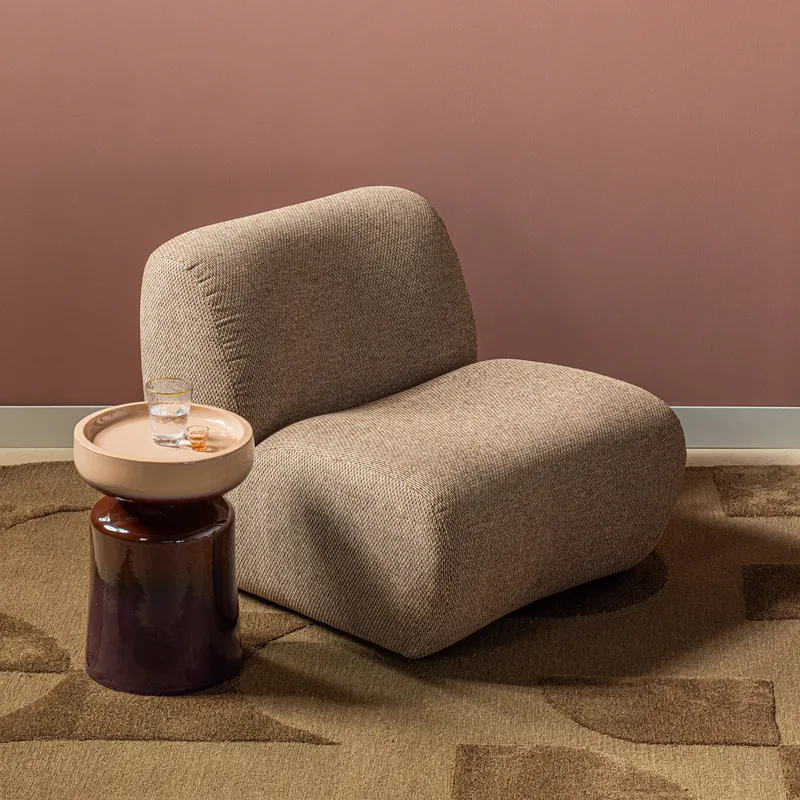 Dekorativt sidebord Tumo 35 cm utendørs, Lilla/Brun