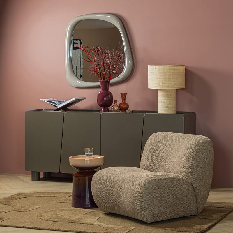 Dekorativt sidebord Tumo 35 cm utendørs - Lilla/Brun - Møbler - Bord - Avlastningsbord - Lampebord & sidebord