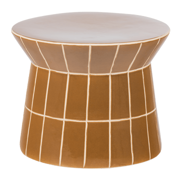 Dekorativt sidebord Plu 38 cm rundt - Honninggul - Møbler - Bord - Avlastningsbord - Lampebord & sidebord