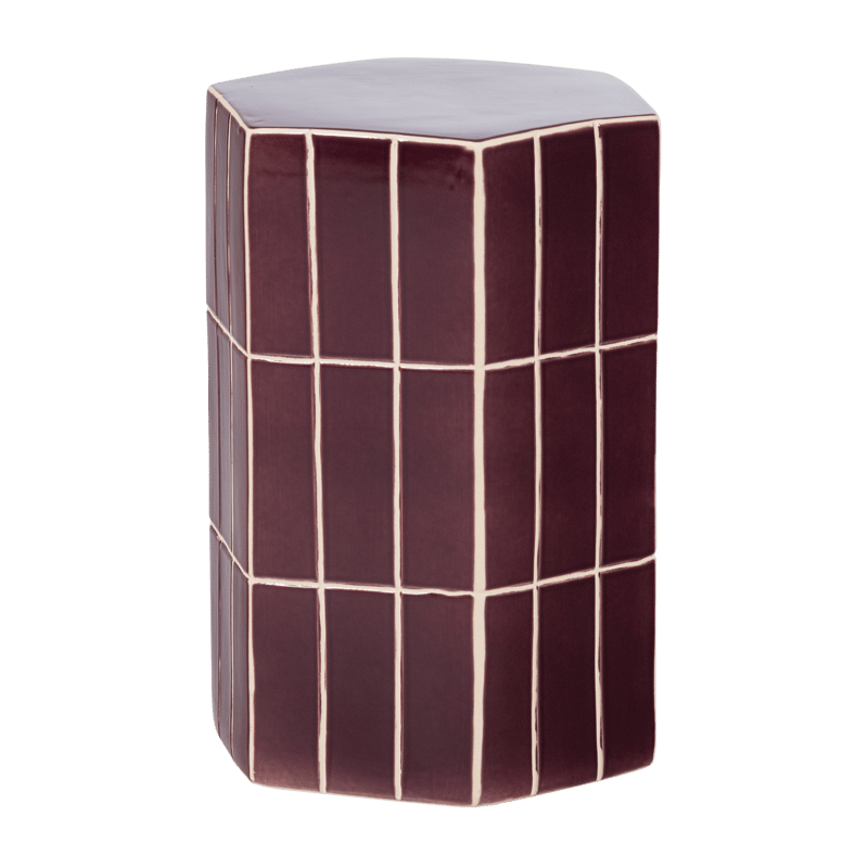 Dekorativt sidebord Plu 30 cm utendørs, Lilla