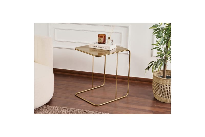 Dera Sidebord 47 cm - Gull - Møbler - Bord - Avlastningsbord - Lampebord & sidebord
