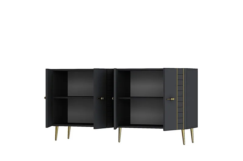 Deylin Konsollbord 150 cm - Antrasitt/Gull - Møbler - Bord - Avlastningsbord - Gangbord