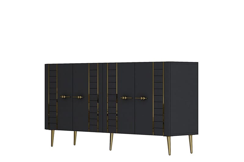 Deylin Konsollbord 150 cm, Antrasitt/Gull