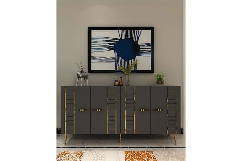 Deylin Konsollbord 150 cm - Antrasitt/Gull - Møbler - Bord - Avlastningsbord - Gangbord