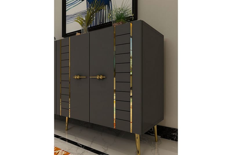 Deylin Konsollbord 150 cm - Antrasitt/Gull - Møbler - Bord - Avlastningsbord - Gangbord