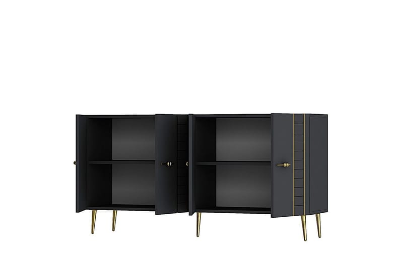 Deylin Konsollbord 150 cm - Antrasitt/Gull - Møbler - Bord - Avlastningsbord - Gangbord