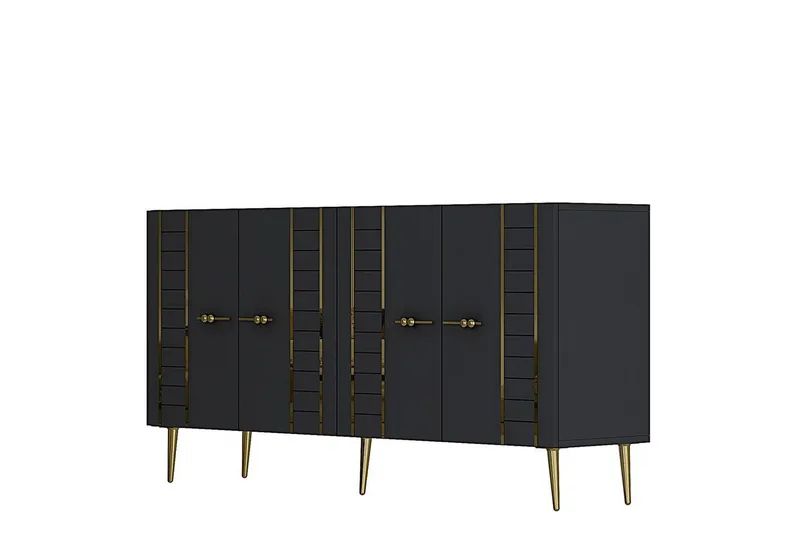 Deylin Konsollbord 150 cm - Antrasitt/Gull - Møbler - Bord - Avlastningsbord - Gangbord