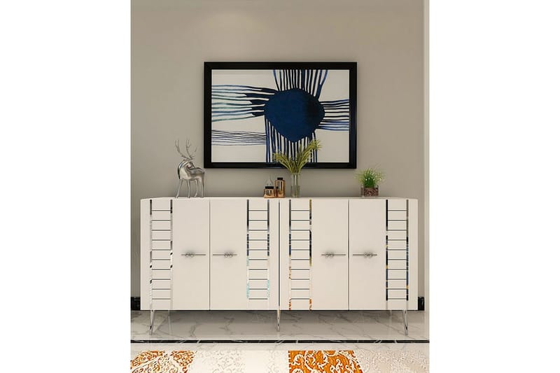 Deylin Konsollbord 150 cm - Hvit/Sølv - Møbler - Bord - Avlastningsbord - Gangbord