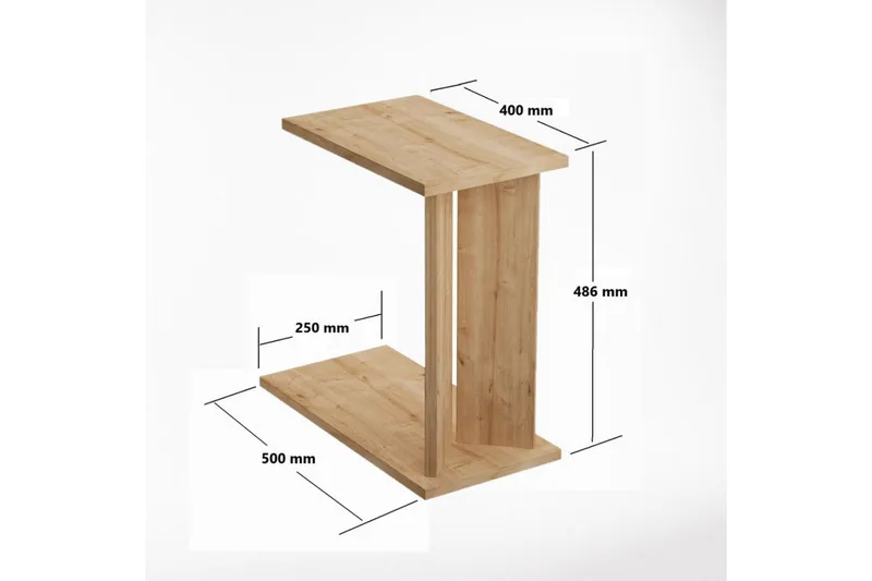 Deyra Sidebord 25 cm - Eik - Møbler - Bord - Avlastningsbord - Lampebord & sidebord