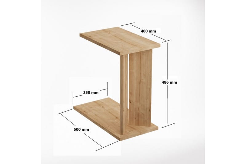 Deyra Sidebord 25 cm - Eik - Møbler - Bord - Avlastningsbord - Lampebord & sidebord