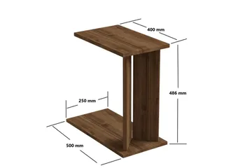 Deyra Sidebord 25 cm - Valnøtt - Møbler - Bord - Avlastningsbord - Lampebord & sidebord