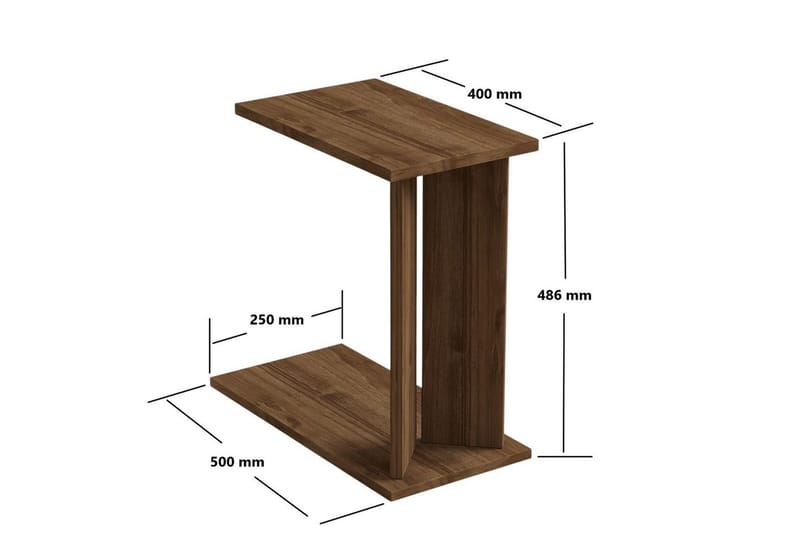 Deyra Sidebord 25 cm - Valnøtt - Møbler - Bord - Avlastningsbord - Lampebord & sidebord