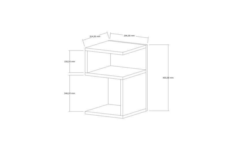 Deyricon Sidebord 29,6 cm - Blå - Møbler - Bord - Avlastningsbord - Lampebord & sidebord