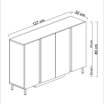 Djarhint Konsollbord 127 cm - Antrasitt - Møbler - Bord - Avlastningsbord - Gangbord