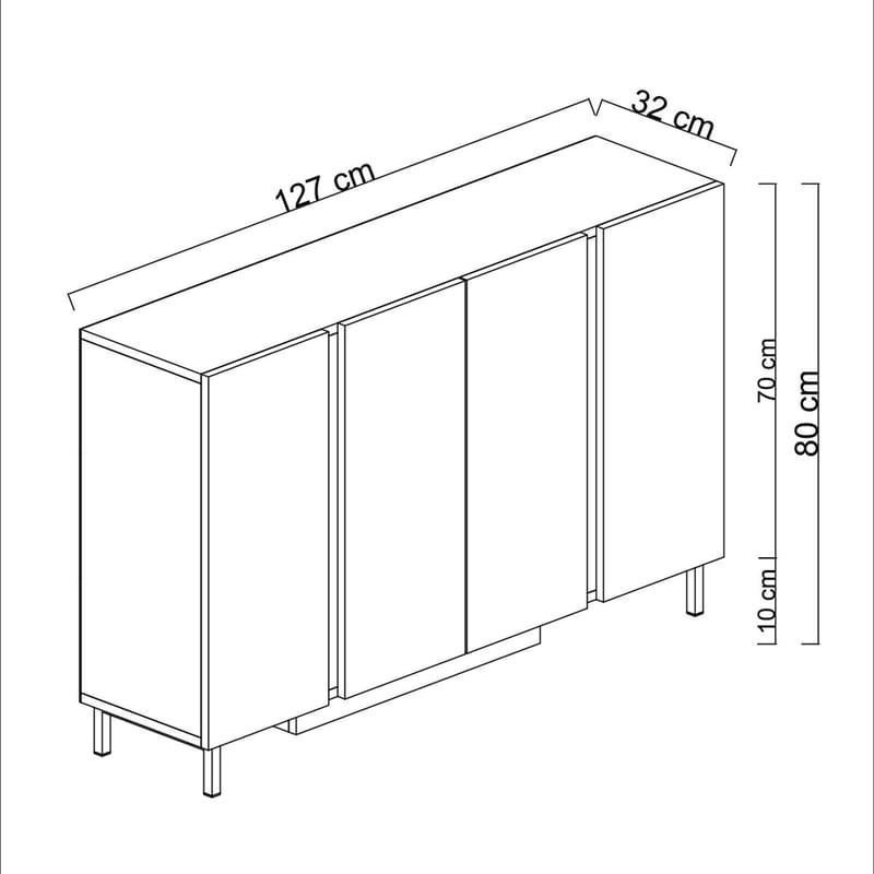Djarhint Konsollbord 127 cm - Antrasitt - Møbler - Bord - Avlastningsbord - Gangbord
