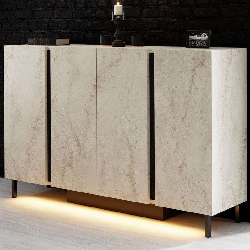 Djarhint Konsollbord 127 cm - Travertin - Møbler - Bord - Avlastningsbord - Gangbord