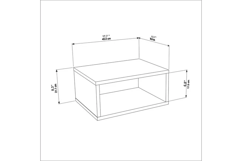 Dora Nattbord 45 cm - Brun - Møbler - Bord - Avlastningsbord - Sengebord & nattbord