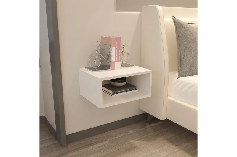 Dora Nattbord 45 cm - Hvit - Møbler - Bord - Avlastningsbord - Sengebord & nattbord