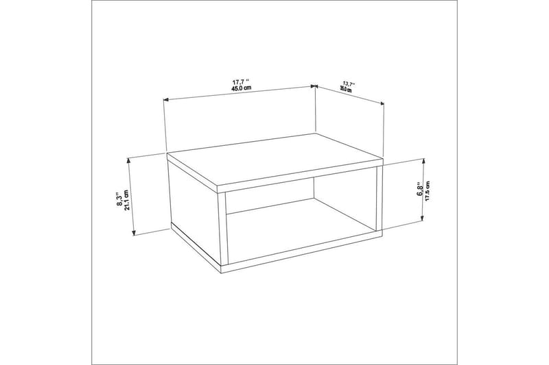 Dora Nattbord 45 cm - Hvit - Møbler - Bord - Avlastningsbord - Sengebord & nattbord