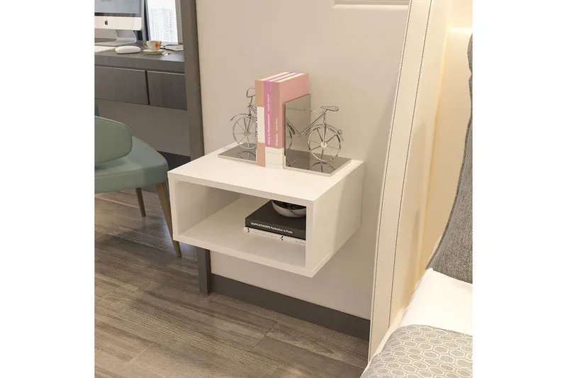 Dora Nattbord 45 cm - Hvit - Møbler - Bord - Avlastningsbord - Sengebord & nattbord