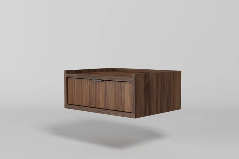 Dravo Vegghengt Nattbord 40 cm, Warmia valnøtt (valnøtttone)