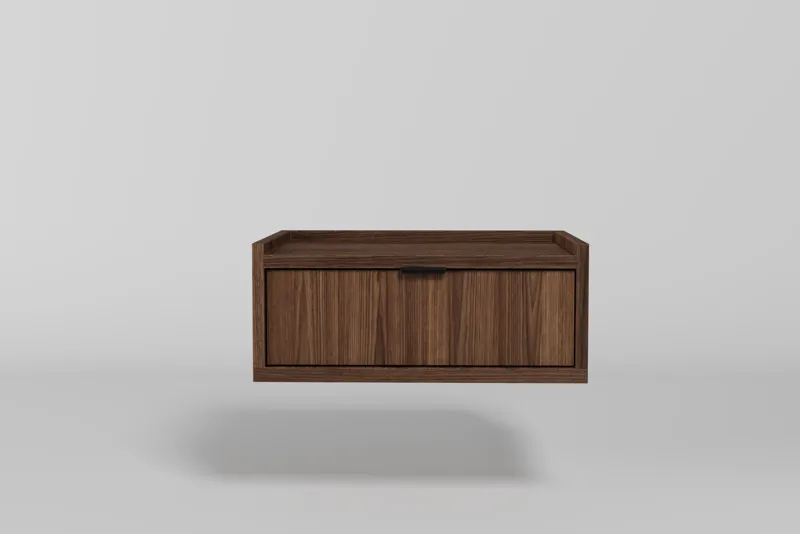 Dravo Vegghengt Nattbord 40 cm - Warmia valnøtt (valnøtttone) - Møbler - Bord - Avlastningsbord - Sengebord & nattbord