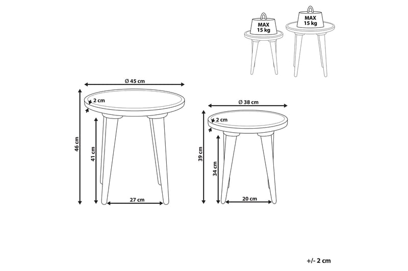 Dyton Settbord 45 cm - Grønn - Møbler - Bord - Avlastningsbord - Settbord