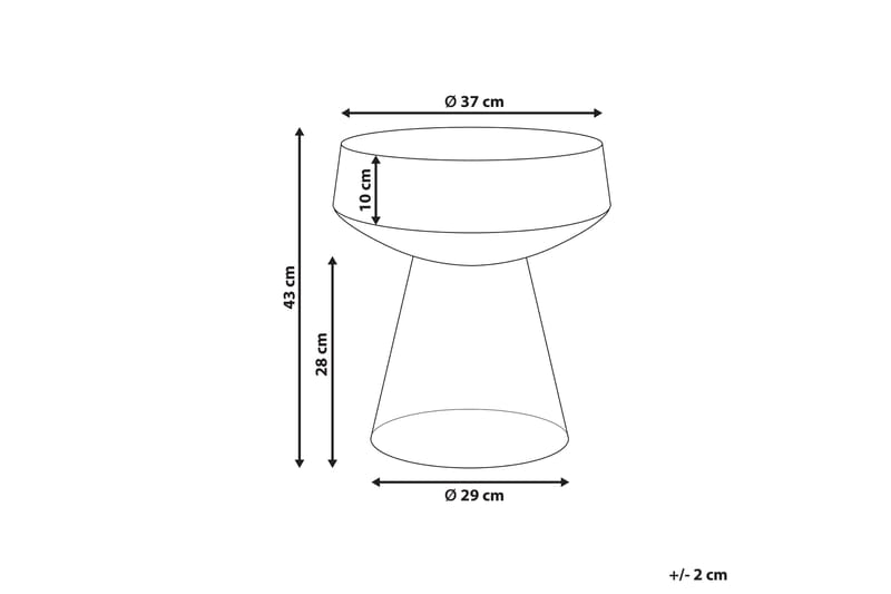 Dytto Sidebord 37 cm - Brun - Møbler - Bord - Avlastningsbord - Lampebord & sidebord