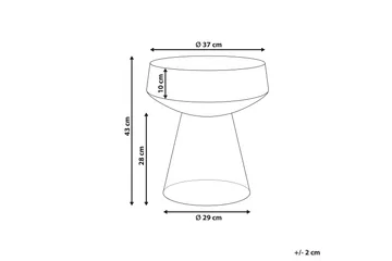 Dytto Sidebord 37 cm - Rød - Møbler - Bord - Avlastningsbord - Lampebord & sidebord
